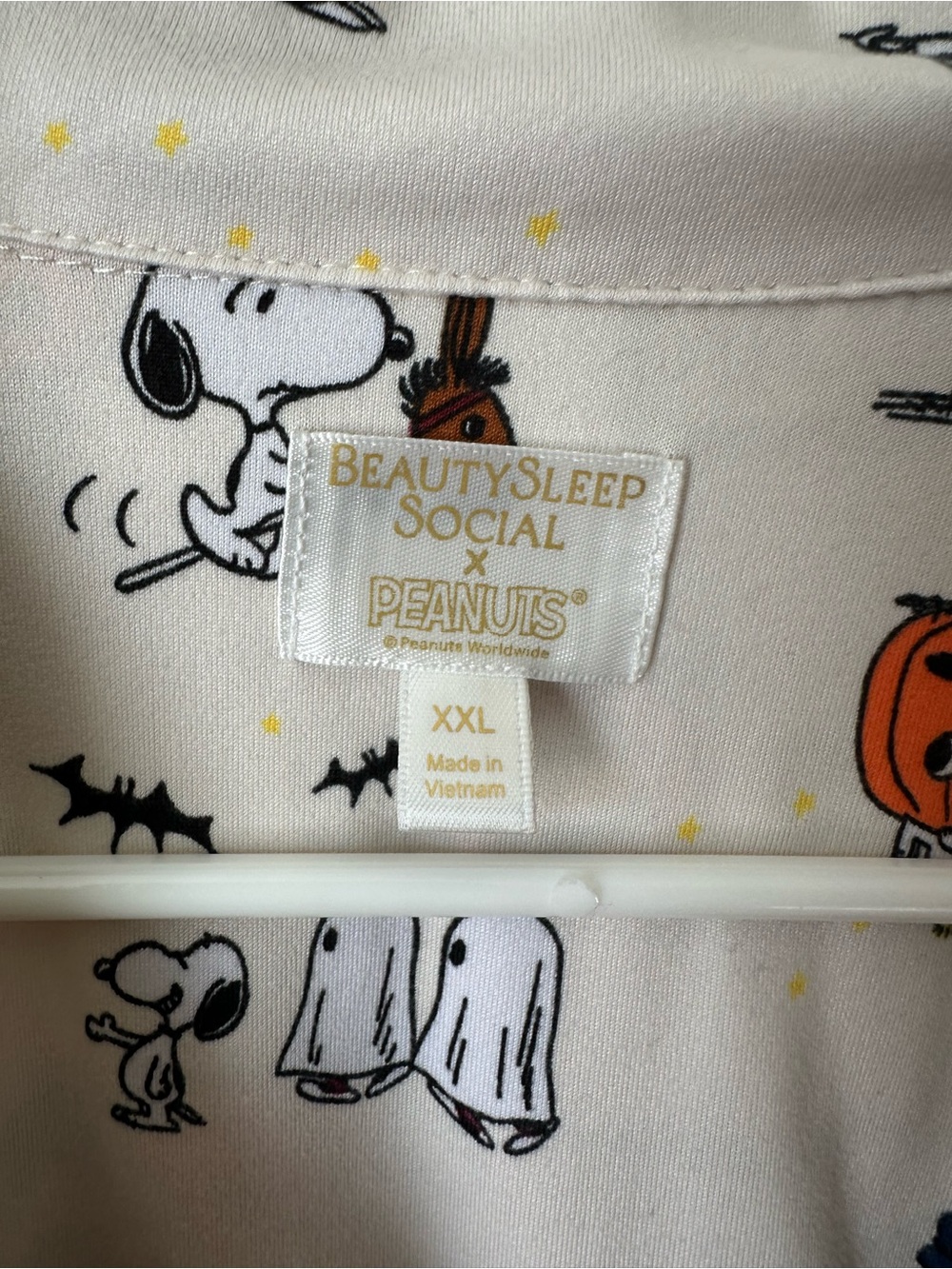 Beauty Sleep Social x Peanuts Halloween Pajama Set Plus Size XXL - Picture 5 of 15